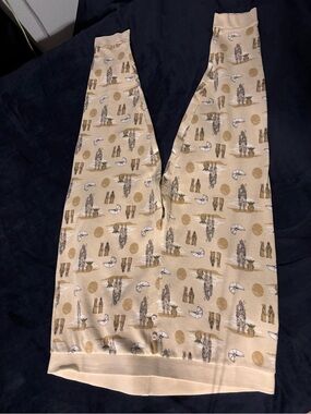 Disney Beige Star Wars  Mandalorian Patterned Leggings New 5x